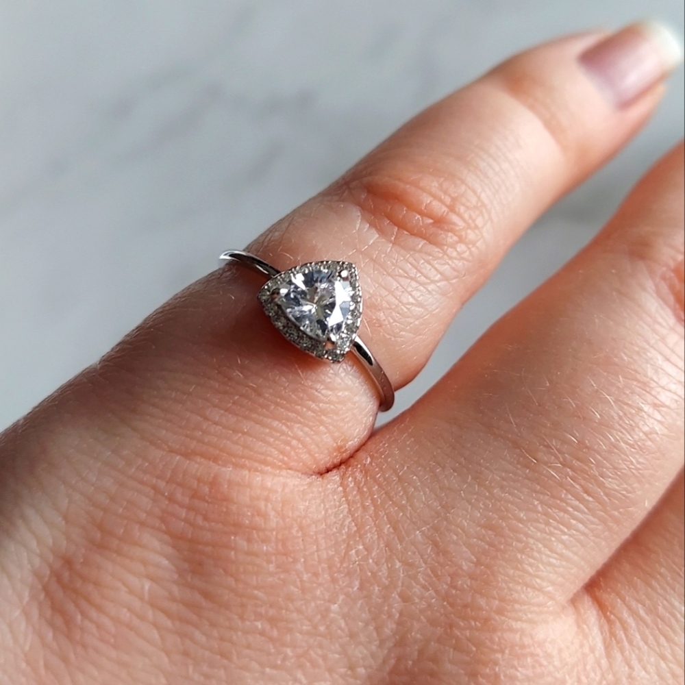 Unique Diamond Triangle Ring